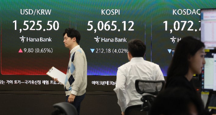 汇率超过1527韩元……韩国综合股价指数以下跌2.53%开盘