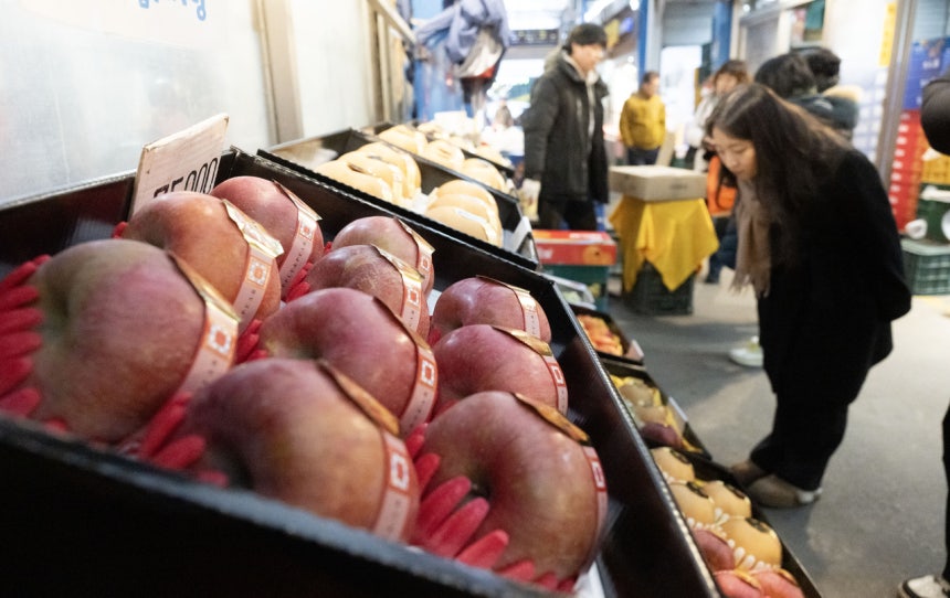 "老龄化导致水果种植面积减少1%……汝矣岛的3.5倍。"
