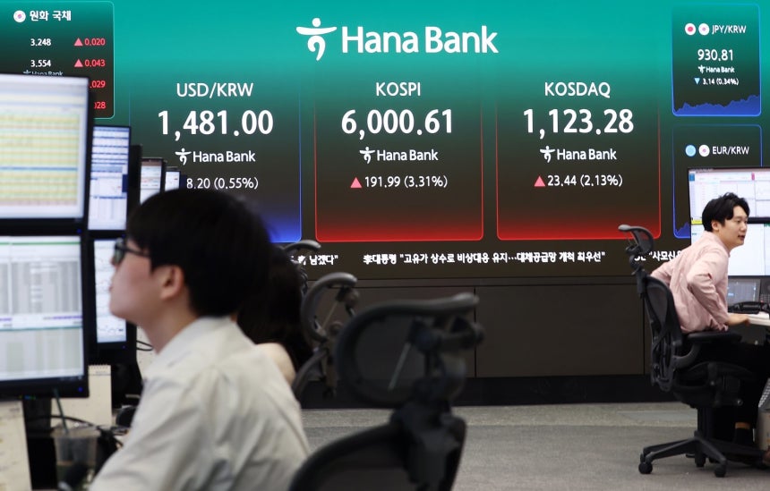 韩国综合股价指数盘中再次突破6000点大关中东战争仅持续30个交易日